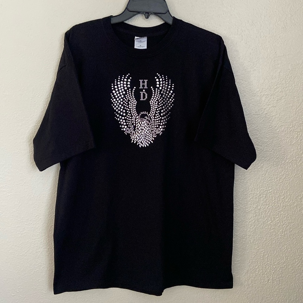 Harley Davidson Black Embellished T-Shirt